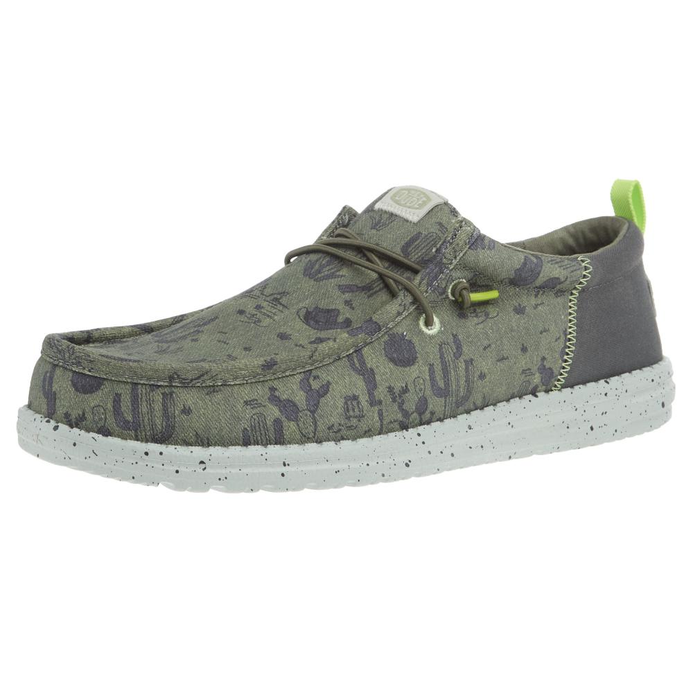 Hey Dude Men`s Green Wally Funk Desert Casual Shoe